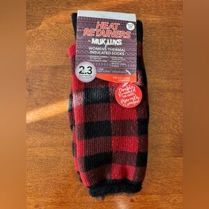 Muk Luks Women's Buffalo Plaid Thick Socks